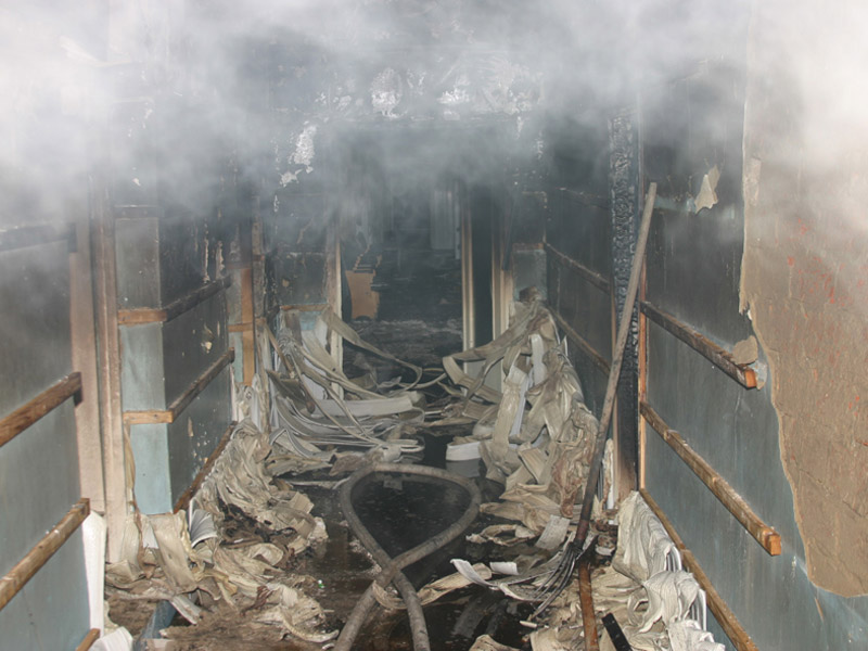 У Нових Санжарах в районній лікарні виникла пожежа