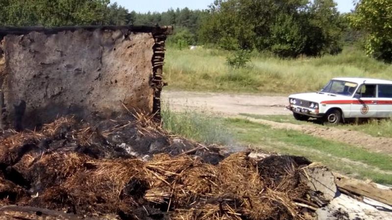 Новосанжарський район: рятувальники ліквідували пожежу господарчої будівлі