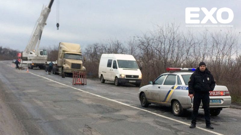 У Кобеляцькому районі перекинувся вантажний автомобіль
