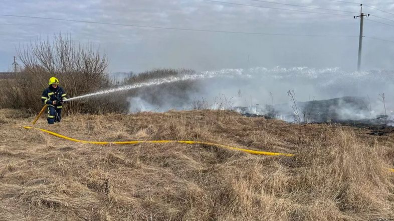 За добу вогнеборці Полтавщини ліквідували 14 пожеж на відкритій території