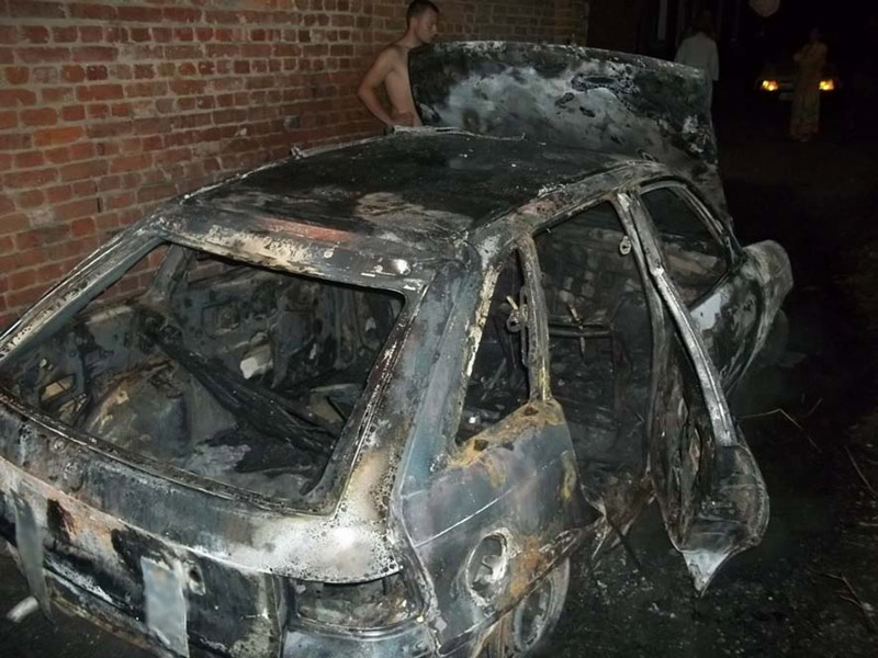 У Лубнах згорів автомобіль