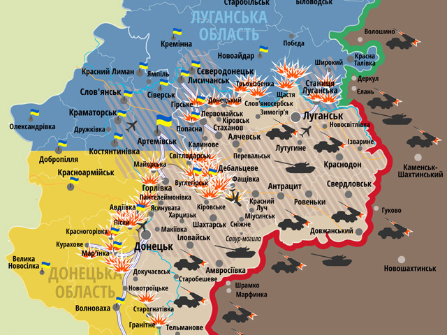 Карта АТО: ситуація на сході України станом на 26 січня