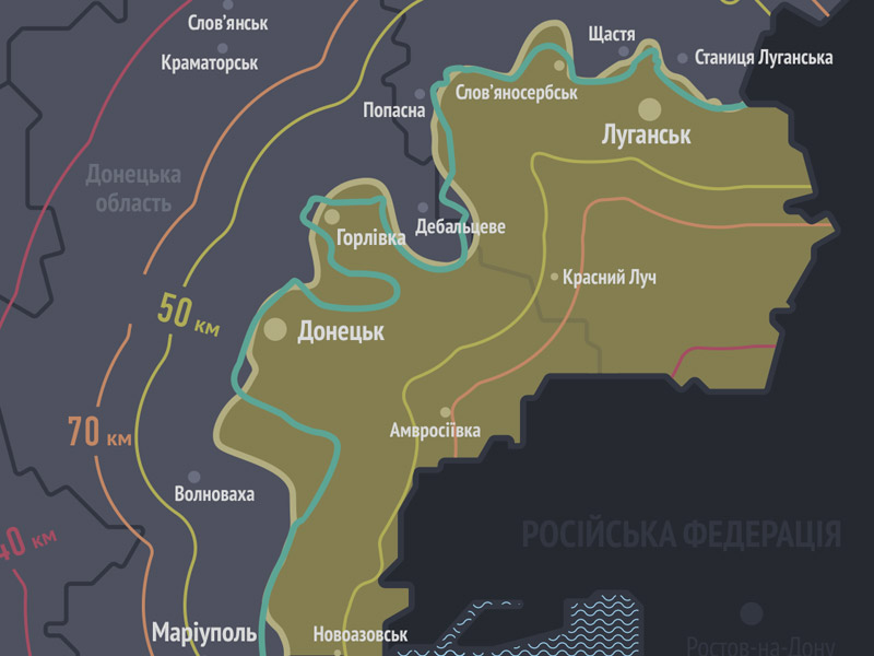 Карта відведення важкого озброєння на Донбасі (інфографіка)