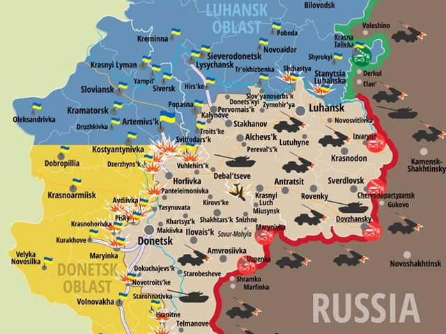 Карта АТО: ситуація на сході України станом на 20 липня