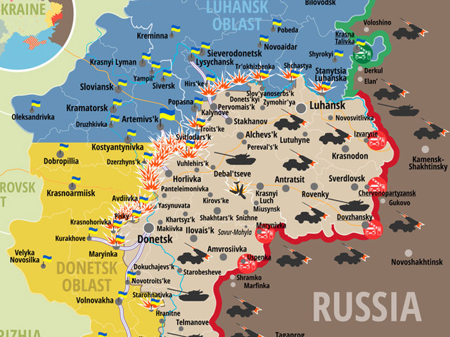 Карта АТО: ситуація на сході України станом на 10 серпня