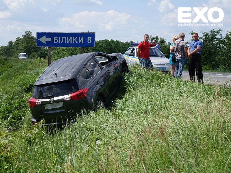 Джипу довелося «тікати» у кювет