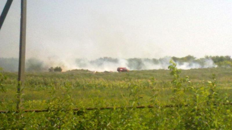 У Козельщинському районі рятувальники ліквідували пожежу на відкритій території