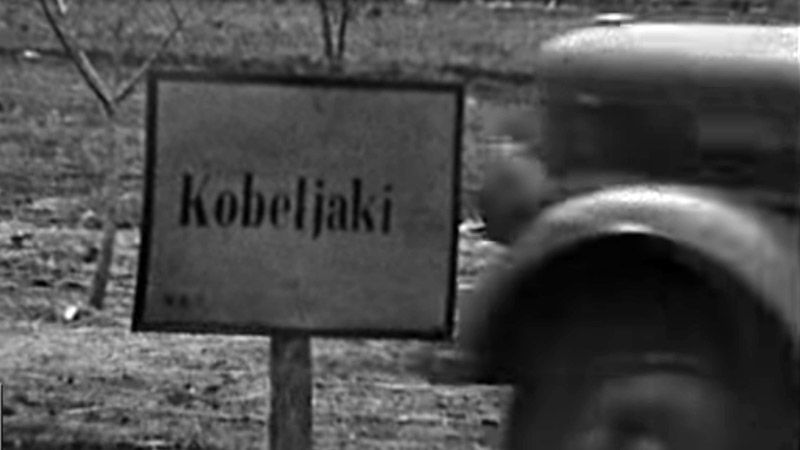 Німецькі війська у Кобеляках: відео восьмидесятирічної давнини