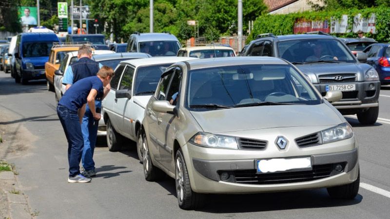 В центрі Полтави зіткнулися 4 автомобілі