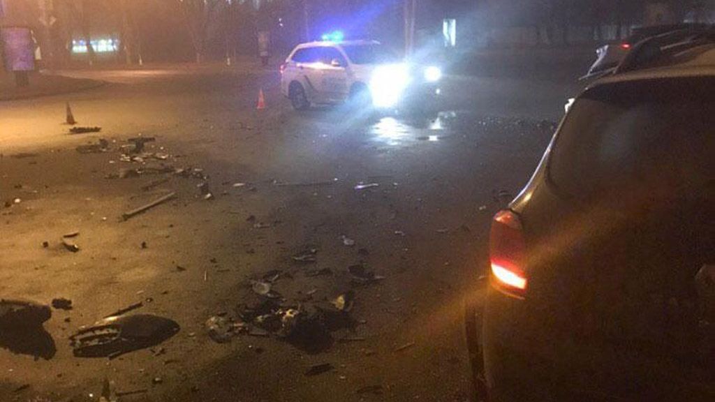У Полтаві на Сінній вночі зіткнулися три автомобіля