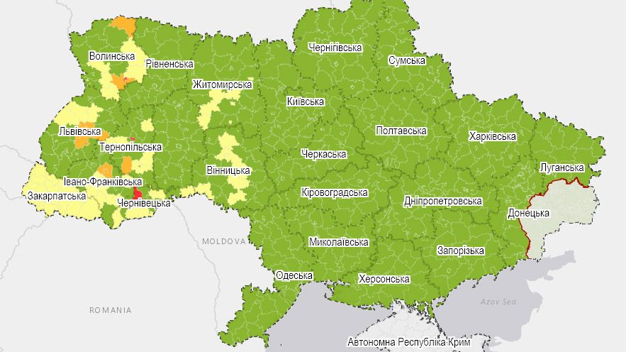 Україну розділили на зони