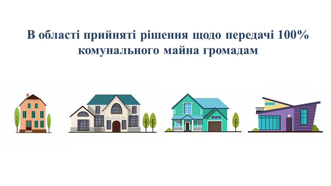 У Полтавській області прийняті рішення щодо передачі 100% комунального майна громадам