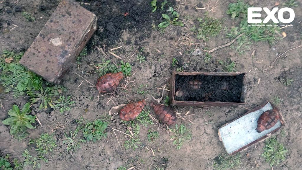 Житель Кобеляк викопав на городі 8 гранат