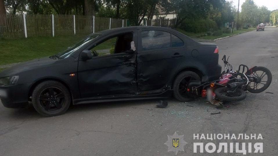 На вихідних на Полтавщині у ДТП постраждали мотоцикліст і п’яний водій