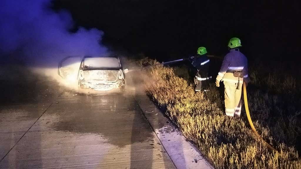 На Новосанжарщині згорів автомобіль