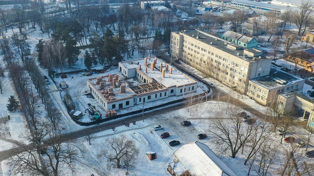 Триває будівництво онкологічного корпусу Кременчуцького обласного онкодиспансеру