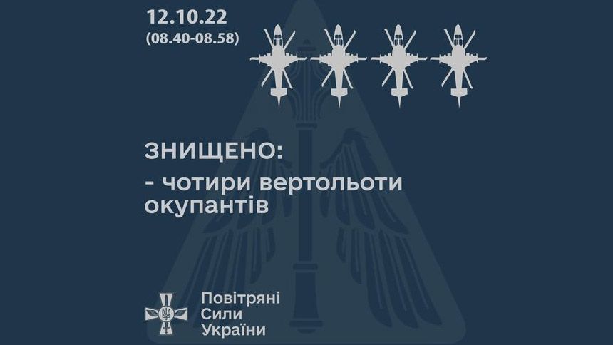 Повітряні сили ЗСУ знищили 4 російські ударні вертольоти за 18 хвилин