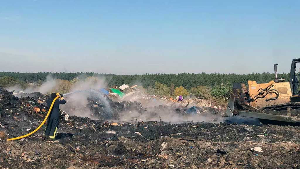 У Макухівці горіло сміттєзвалище