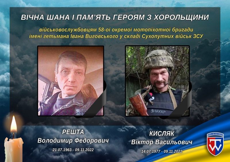 На Сході України загинули двоє побратимів із Полтавщини
