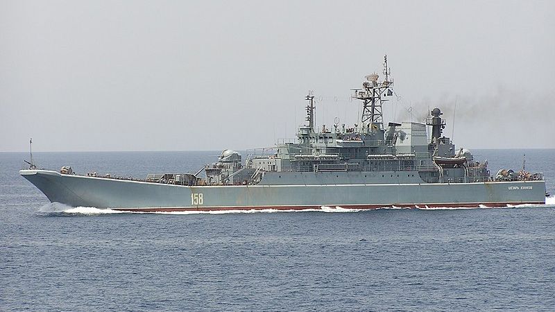 У Чорному морі потопили російський десантний корабель «Цезар Куніков»