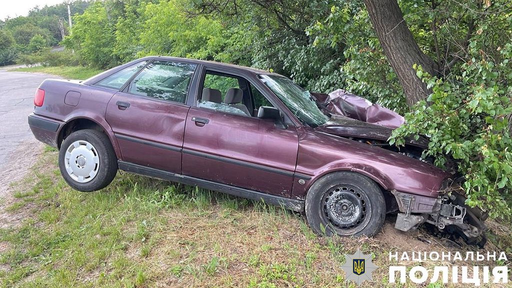 На Полтавщині автомобіль врізався у дерево – двох людей госпіталізовано