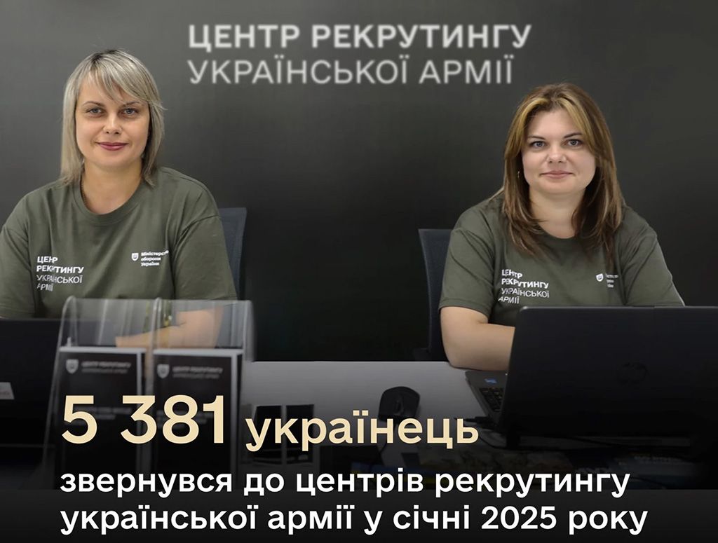 До рекрутингових центрів за січень звернулося більше 5 тисяч українців