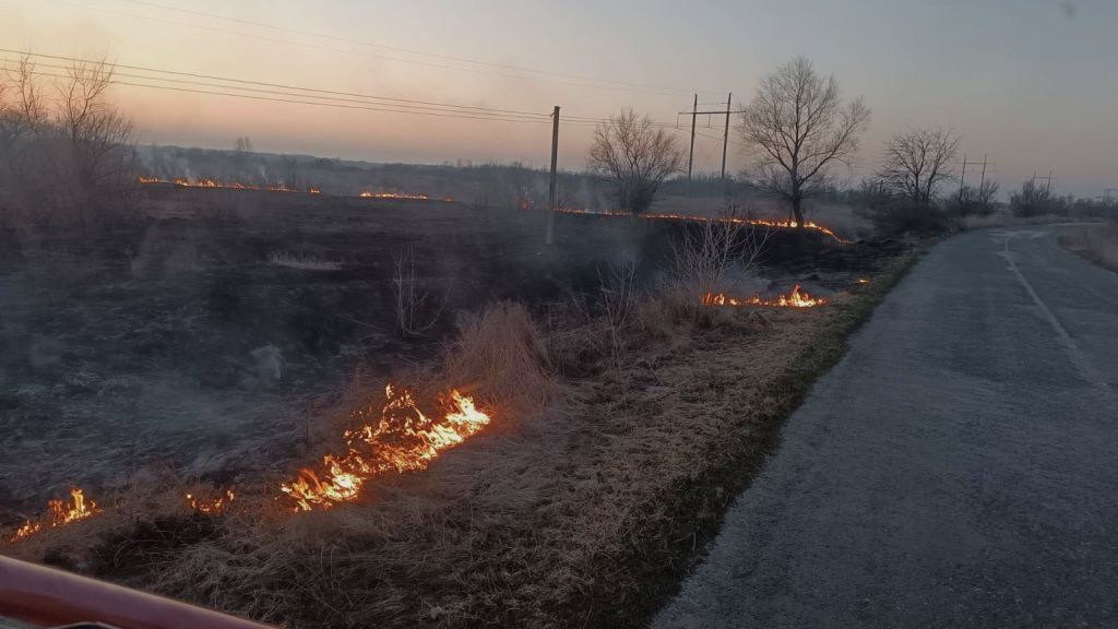 На Полтавщині рятувальники за добу загасили п’ять займань сухої рослинності